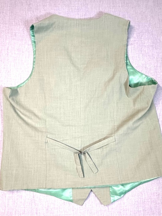 Men's Sage Green 3 piece Suit Linen /Cotton Sz XXL - Picture 13 of 16